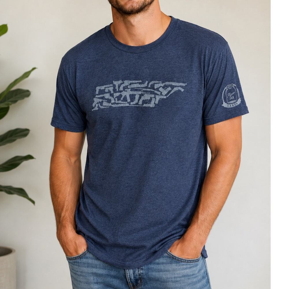 Mason Jar Label Tennessee State Outline Unisex Graphic T Shirt Small